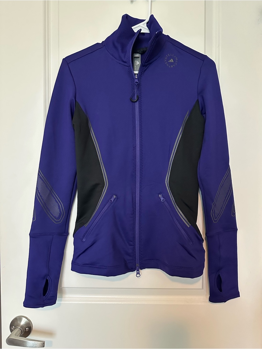 Stella McCartney x Adidas Purple and Black Full‑Zip Jacket